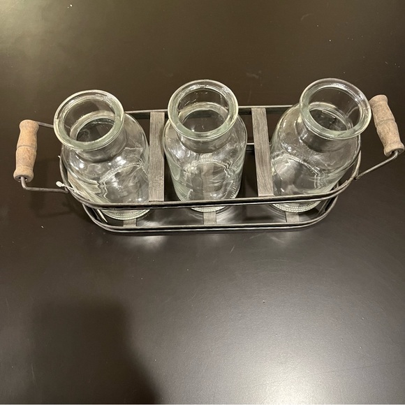 Garden Collection Jar Sets With Metal Holder. - Picture 8 of 11